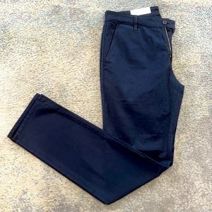 Navy Adriano Goldschmited slim khaki pants.